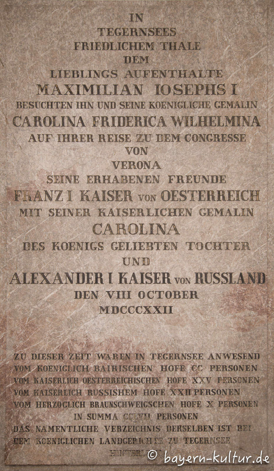 Gedenktafel König Max Joseph I. 