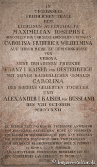 Gedenktafel König Max Joseph I. 