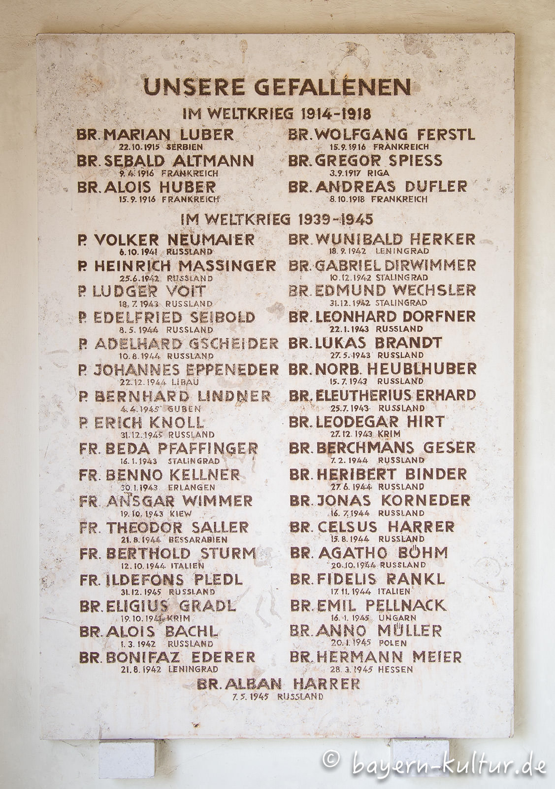Kreigergedenktafel