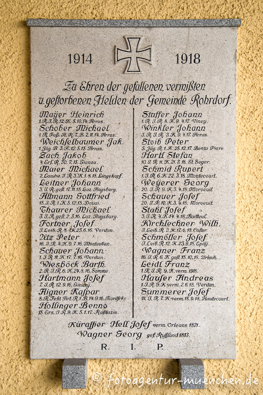 Kriegergedenktafel - Erster Weltkrieg