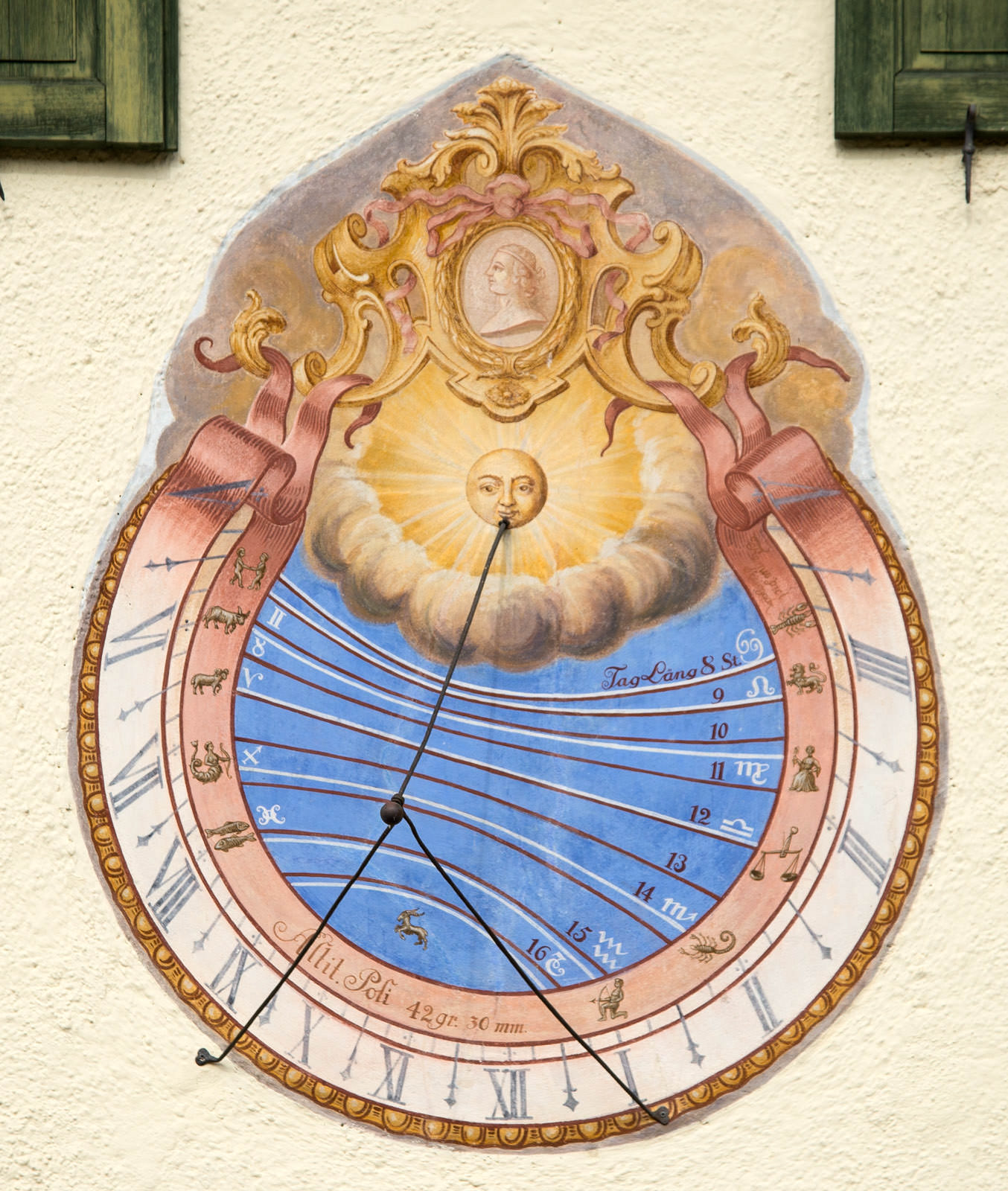 Sonnenuhr im Gestüt Schwaiganger