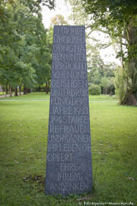 Gedenkstele - Widerstandskämpfer – Foto aus München