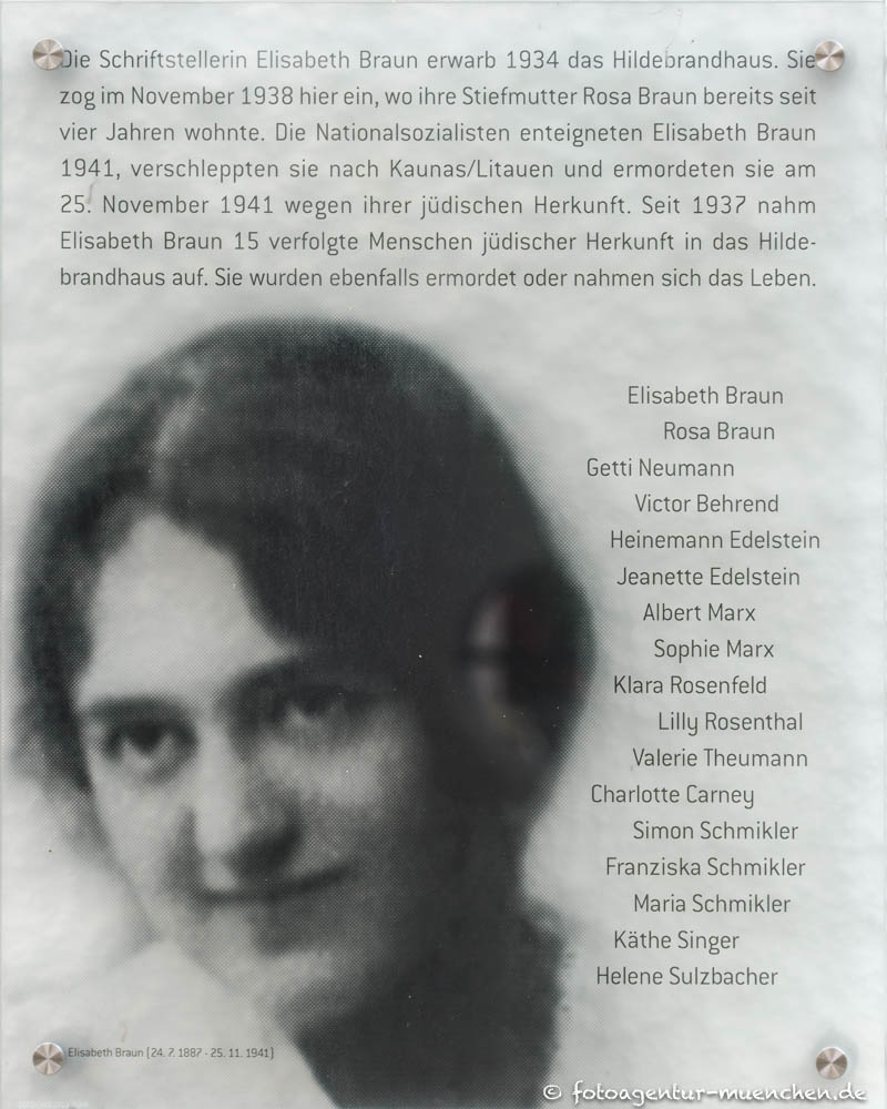 Gedenktafel - Elisabeth Braun – Denkmal/Kunstwerk in München