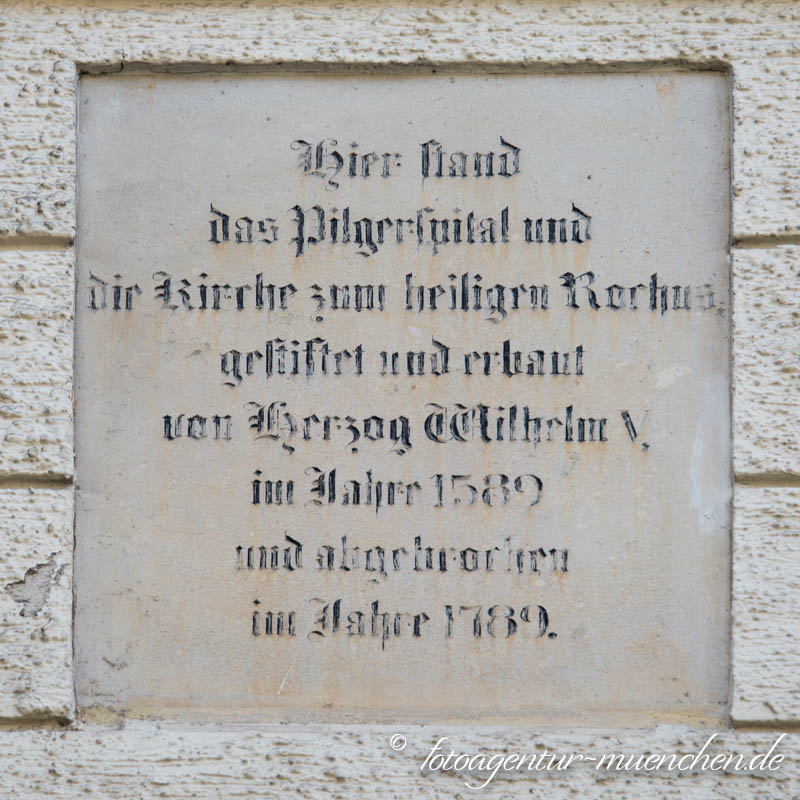 Gedenktafel - Rochusspital – Denkmal/Kunstwerk in München
