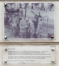 Gerhard Willhalm – Gedenktafel - Geschwister Scholl