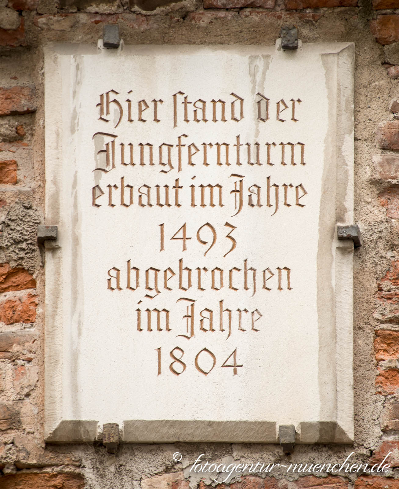 Gedenktafel - Jungfernturm