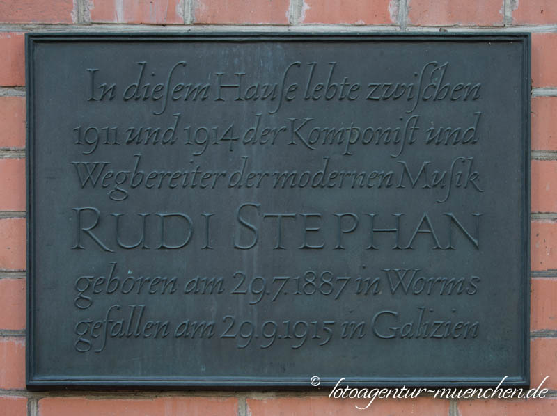 Rudi Stephan – Denkmal/Kunstwerk in München
