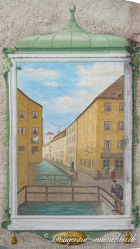 Der Radlsteg um 1880 – Foto aus München