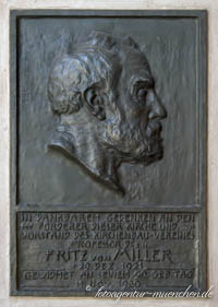 Gedenktafel für Fritz von Miller – Foto aus München