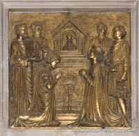 Kanzelrelief in St. Benno – Foto aus München