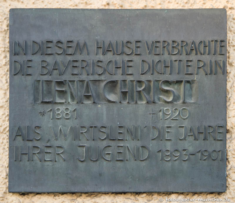 Gedenktafel - Lena Christ – Denkmal/Kunstwerk in München