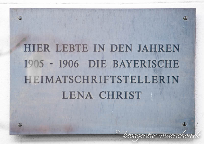 Gedenktafel für Lena Christ – Denkmal/Kunstwerk in München