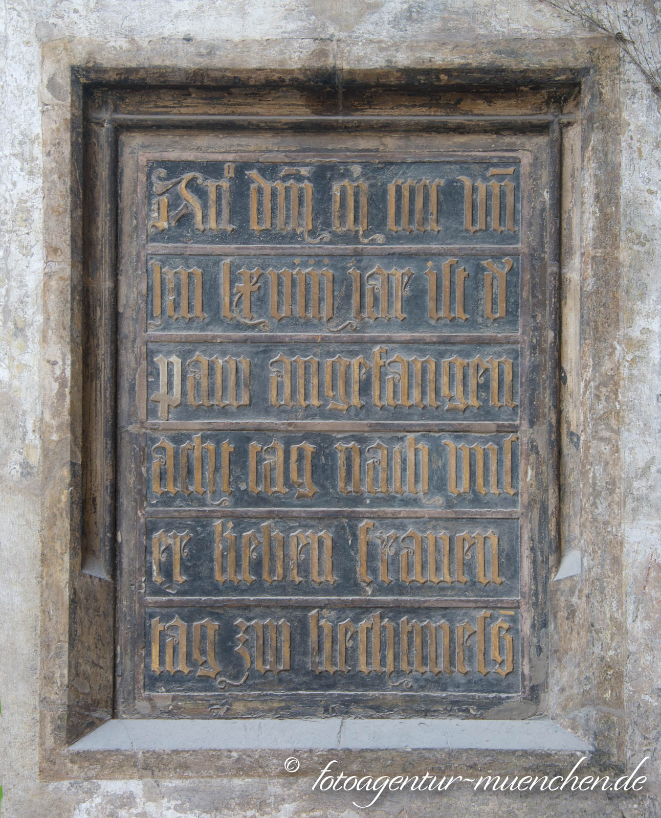 Gedenktafel - Grundsteinlegung der Frauenkirche