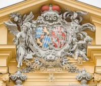 Allianzwappen von Kurfürsten Max III. Joseph und Maria Anna von Sachsen-Polen