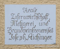 Gerhard Willhalm – Gedenktafel - Reale Tafernwirtschaft