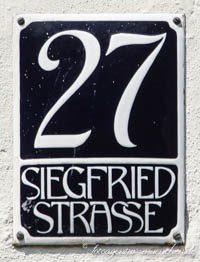 Hausnummer - Siegfriedstraße – Foto aus München