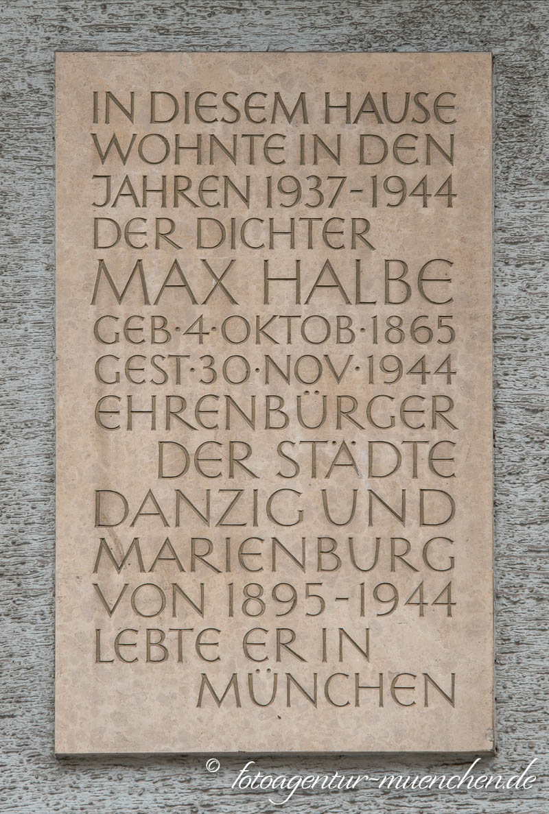 Gedenktafel - Max Halbe