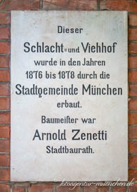Gedenktafel - Schlacht- und Viehof – Foto aus München