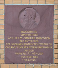 Gedenktafel - Wilhelm Conrad Röntgen – Foto aus München