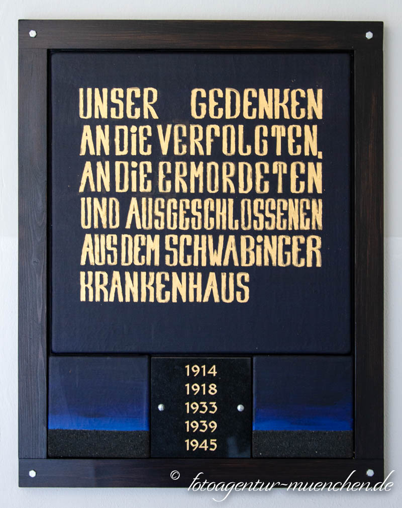 Gedenktafel - Opfer des Schwabinger Krankenhauses