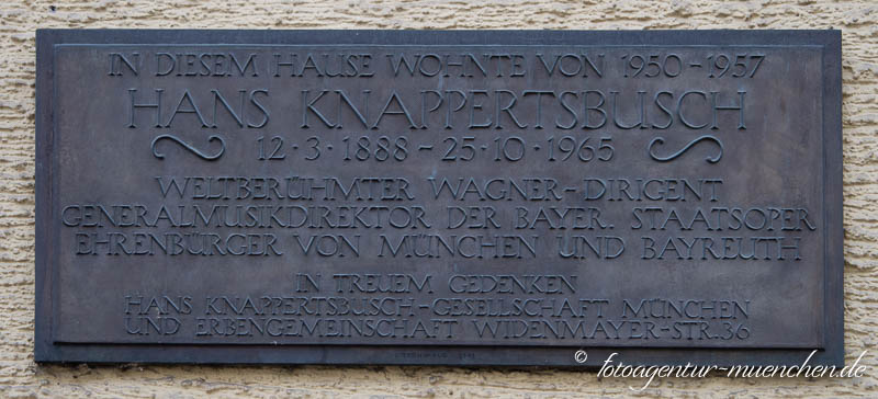 Gedenktafel - Hans Knappertsbusch