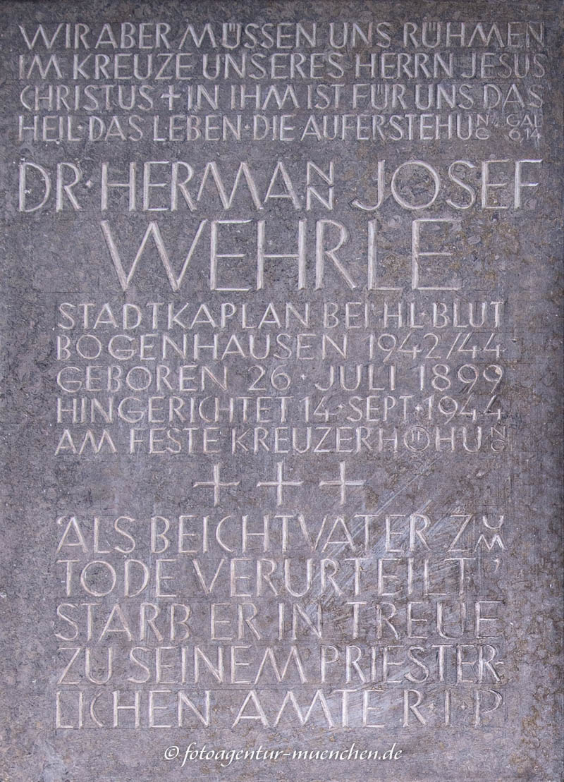 Gedenktafel für Hermann Josef Wehrle – Denkmal/Kunstwerk in München