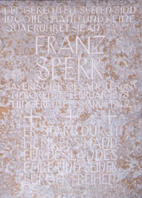 Gerhard Willhalm – Gedenktafel - Franz Sperr