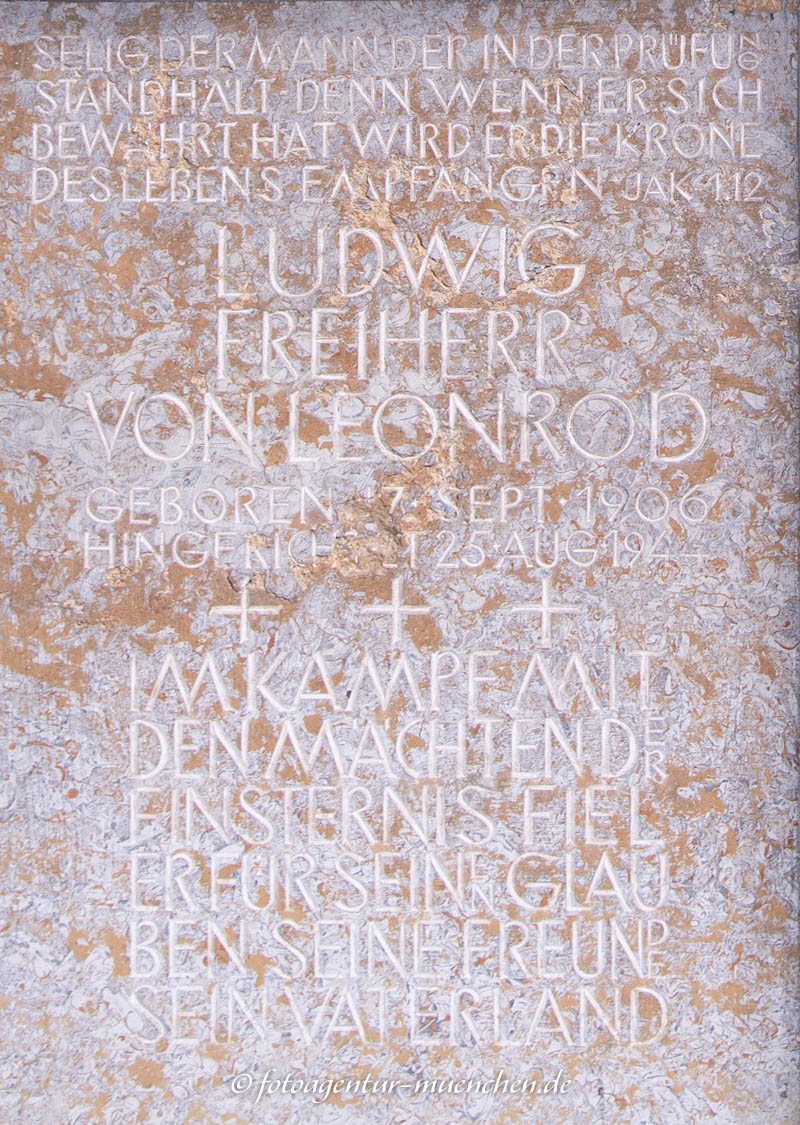Gedenktafel für Ludwig Freiherr von Leopold – Denkmal/Kunstwerk in München