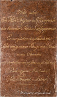 Gedenktafel - Hompesch – Foto aus München
