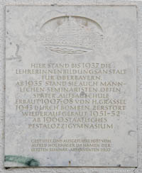 Gerhard Willhalm – Gedenktafel Lehrerinnenbildungsanstalt