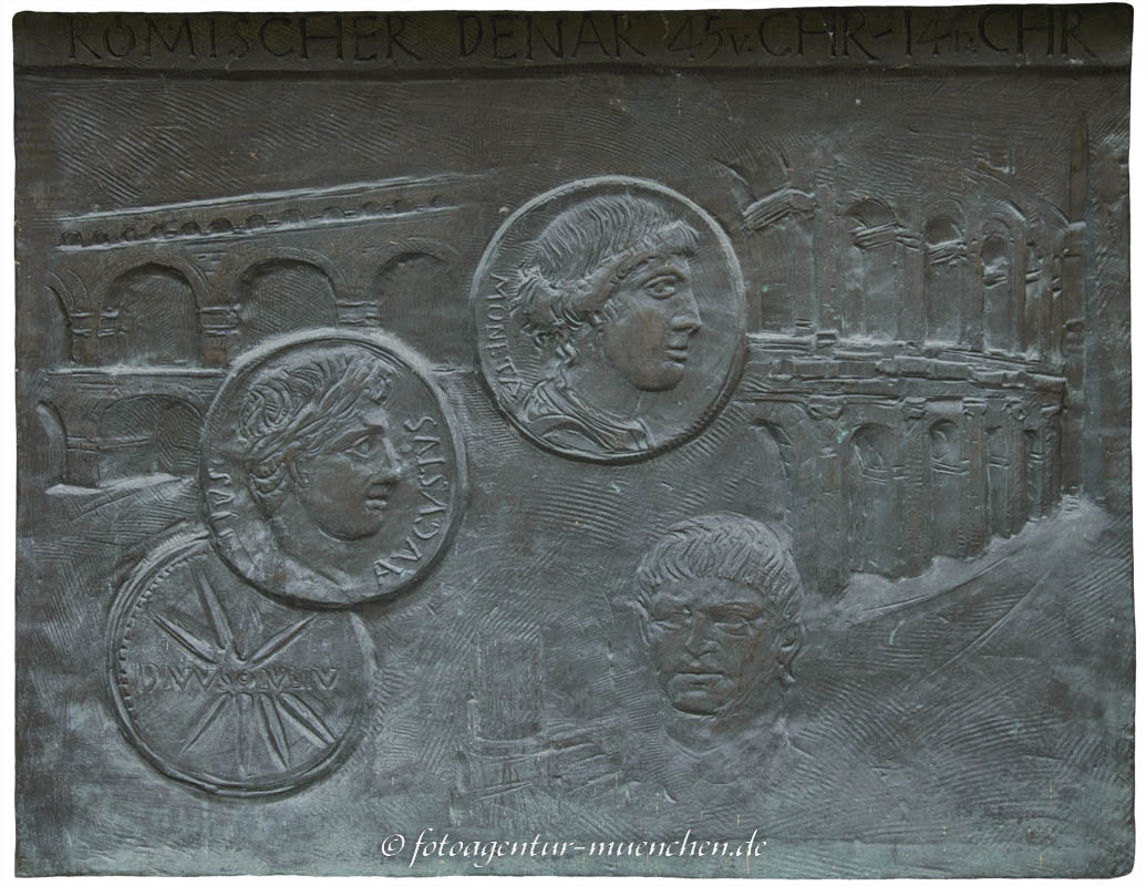 Römischer Denar - 45 v. Chr - 14 n. Chr. – Denkmal/Kunstwerk in München