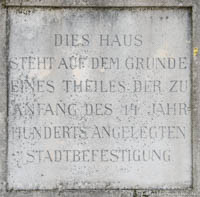 Gedenktafel - ALte Stadtbefestigung – Foto aus München