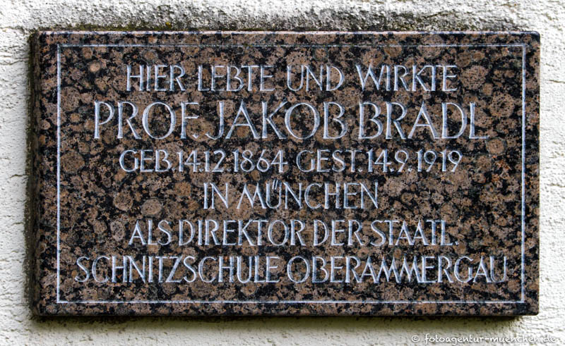 Gedenktafel Jakob Bradl – Denkmal/Kunstwerk in München
