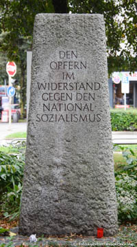 Gedenkstein - Widerstandskämper – Foto aus München