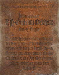 Gedenktafel - Wilhelm von Ockham – Foto aus München