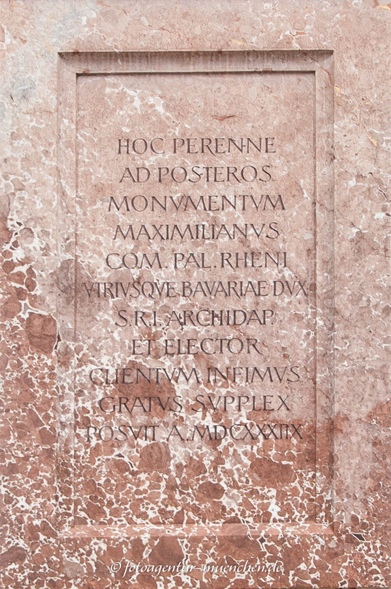 Mariensäule - Inschrift – Denkmal/Kunstwerk in München