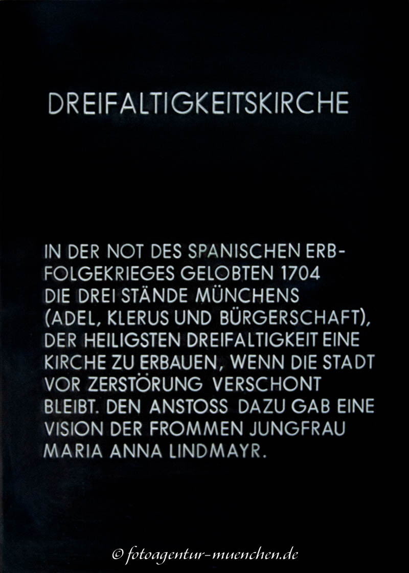 Gedenktafel - Dreifaltigkeitskirche – Denkmal/Kunstwerk in München