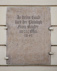 Gedenktafel - Franz Baader – Foto aus München