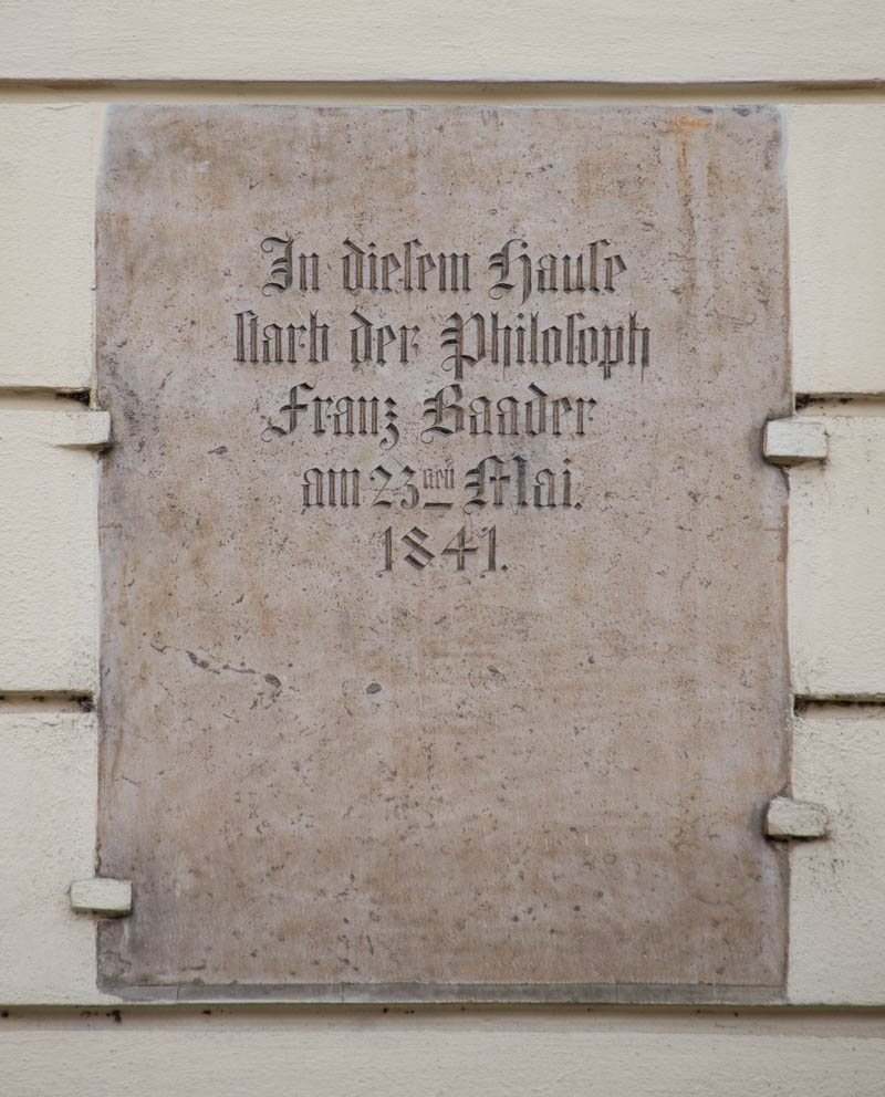 Gedenktafel - Franz Xaver Baader – Denkmal/Kunstwerk in München