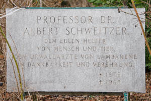 Gerhard Willhalm – Gedenktafel - Albert Schweizer