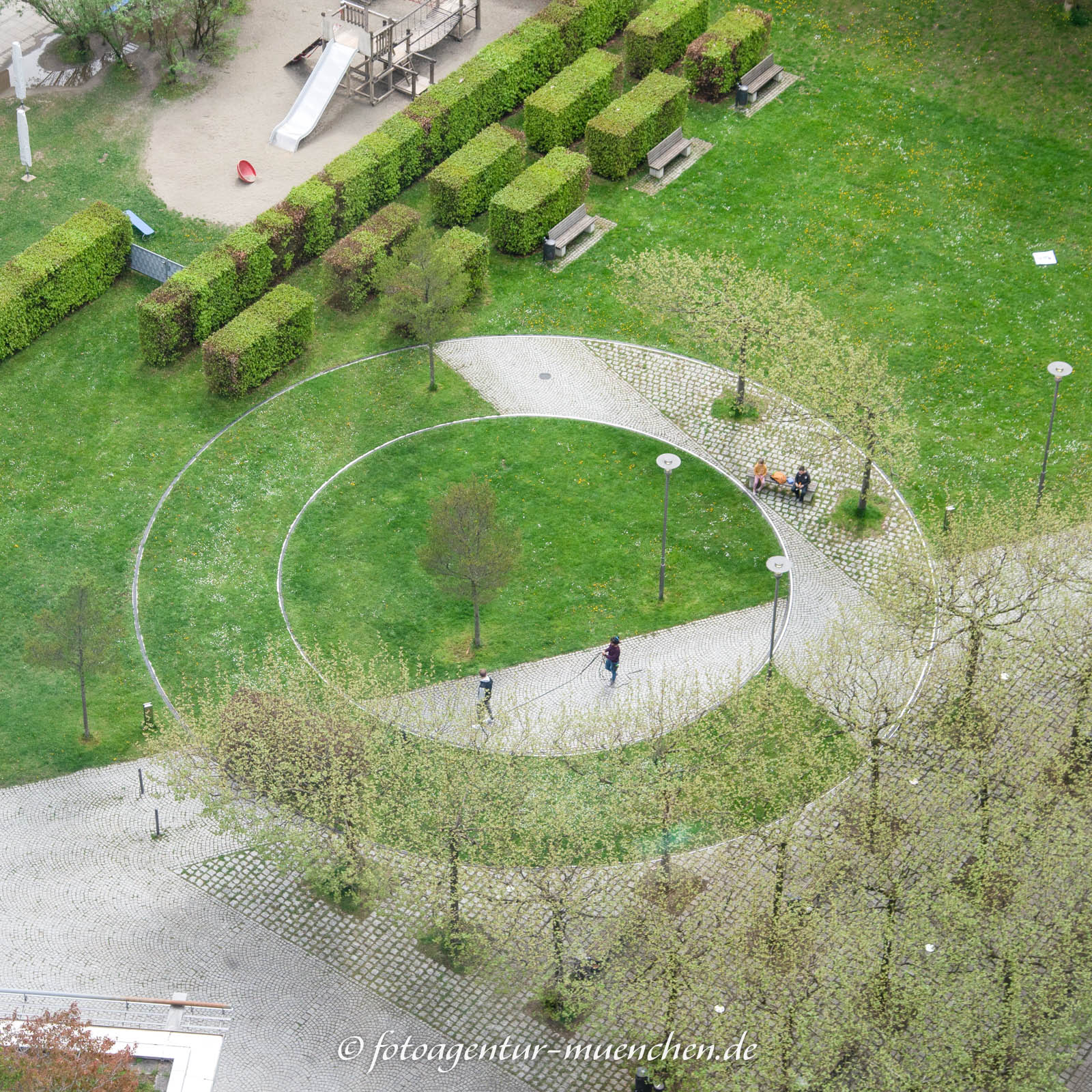 Courtyard in the wind