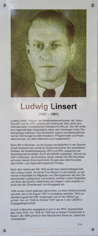 Gedenkstele - Ludwig Linsert – Foto aus München
