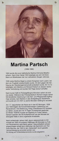 Gedenkstele - Martina Partsch – Foto aus München