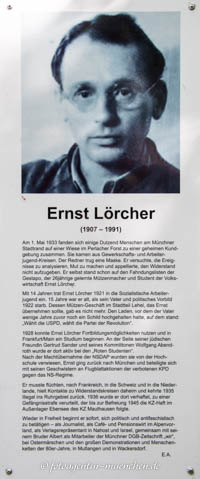 Gedenkstele - Ernst Lörcher – Foto aus München