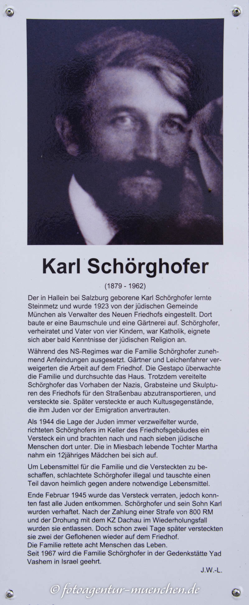 Gedenkstele für Karl Schörghofer – Denkmal/Kunstwerk in München