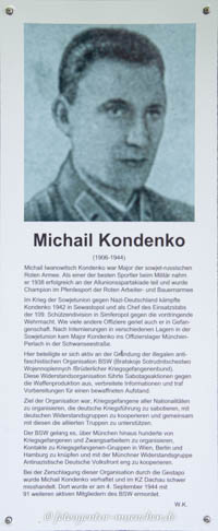 Gedenkstele - Michail Kondenko – Foto aus München