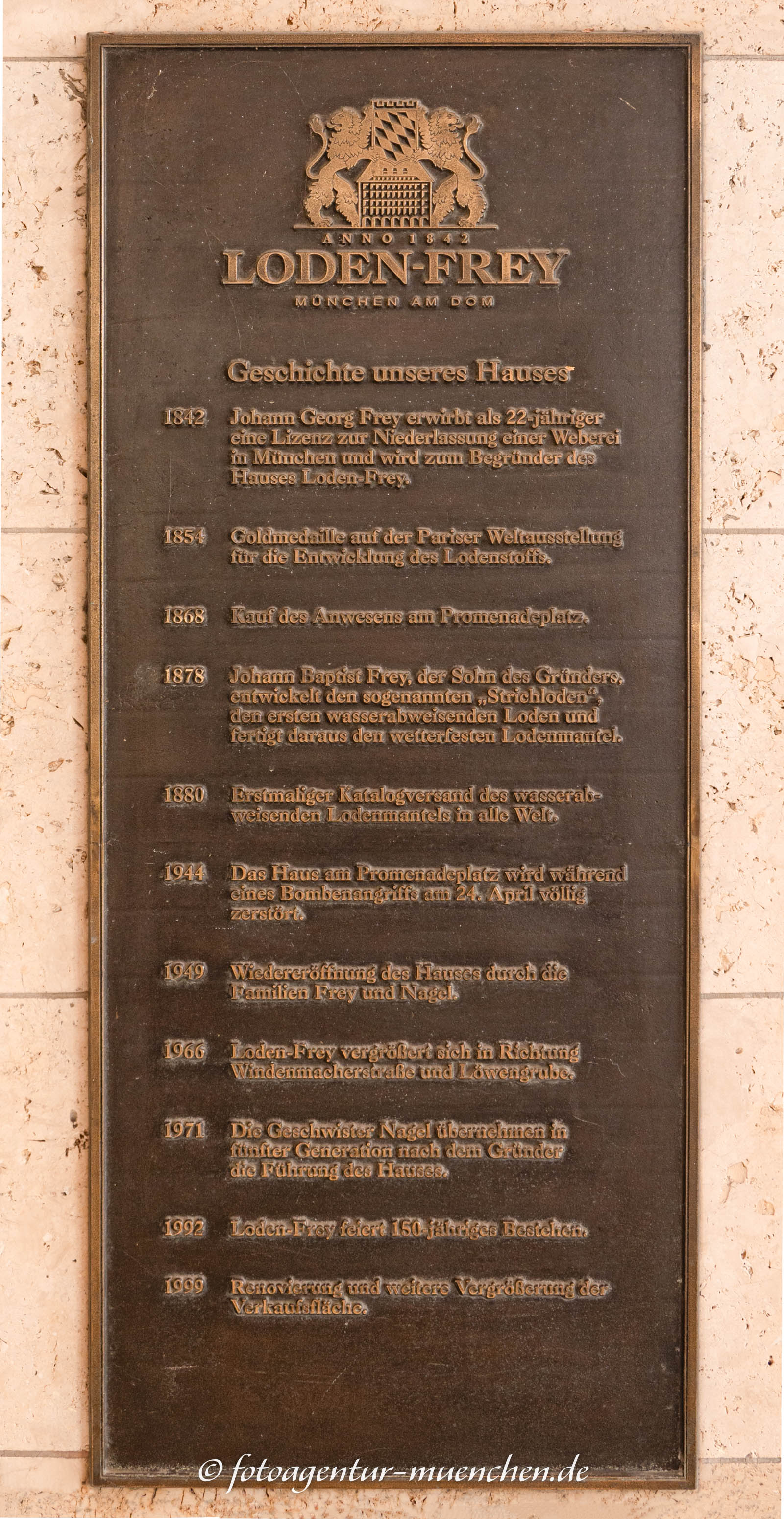 Gedenktafel - Lodenfrey (mit Gedächnislücken)