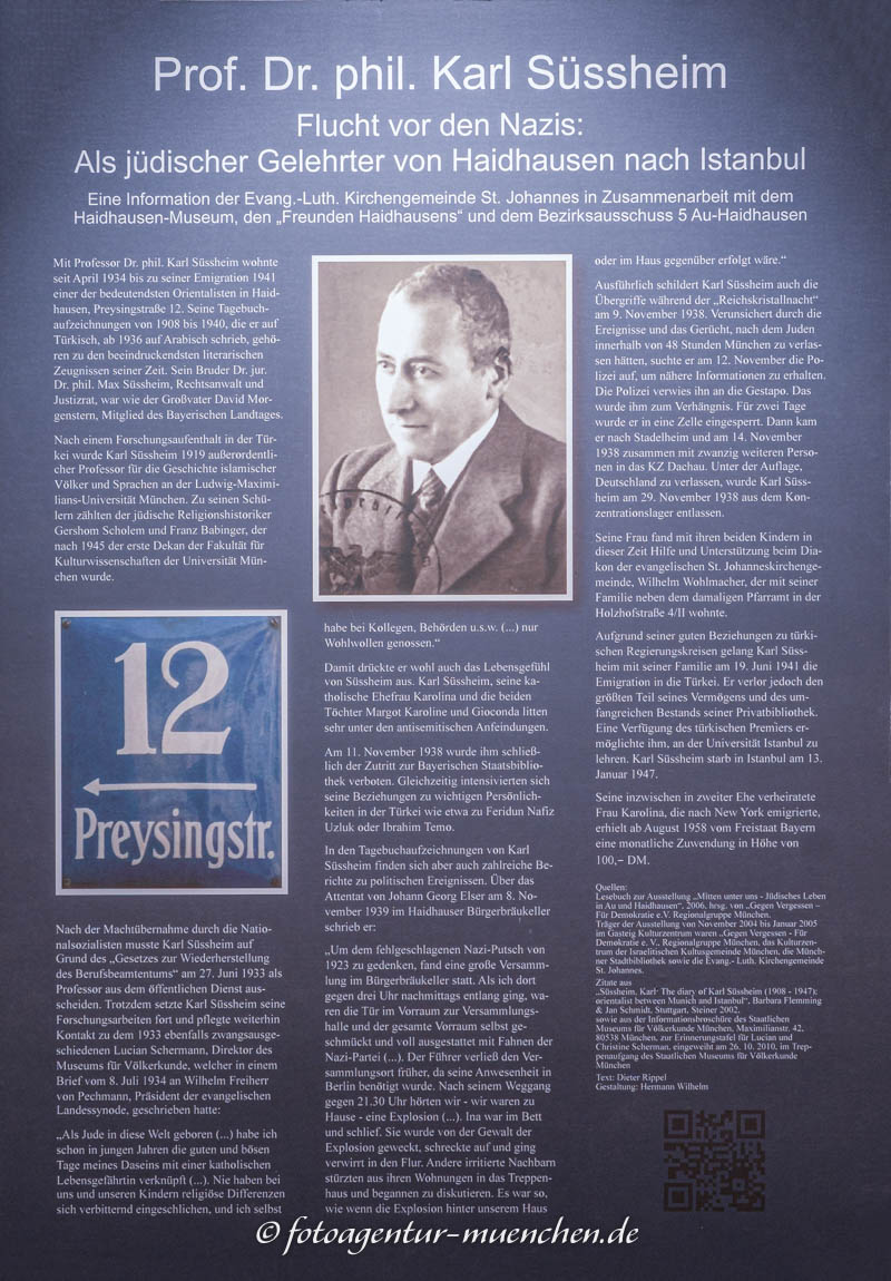 Prof. Dr. phil. Karl Süssheim – Denkmal/Kunstwerk in München