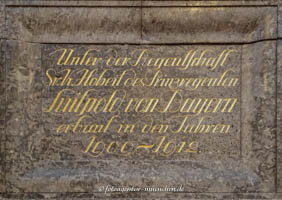Gedenktafel - Prinzregent Luipold – Foto aus München