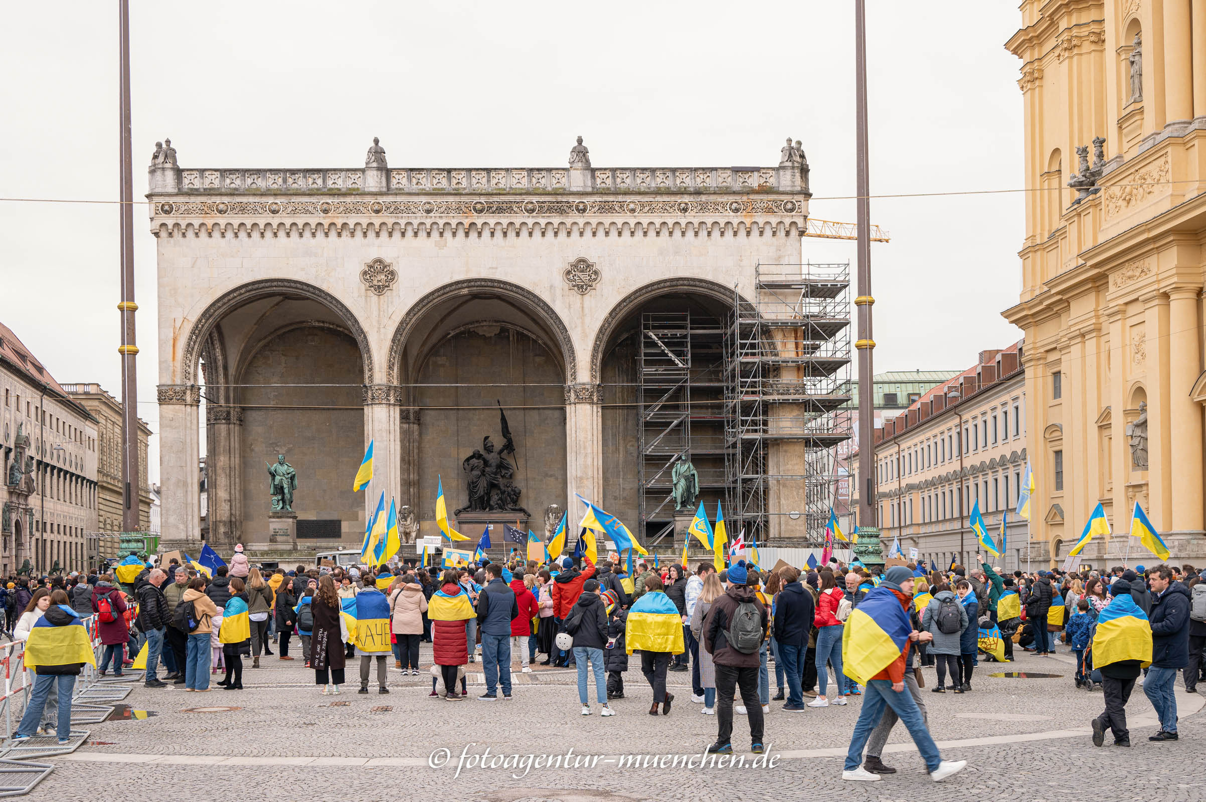 Demonstration für die Ukraine